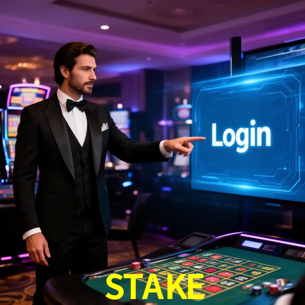 STAKE Login - OTP, cuenta y soporte Pantalla STAKE Login con OTP, contraseña, cuenta segura y soporte móvil
